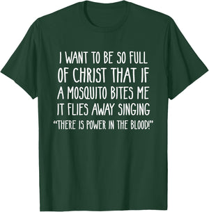 Christian Mosquito Joke Funny Deluxe T-Shirt - T-Shirt | Forest