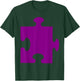 Halloween Couple Costumes - Purple Puzzle Piece Costume T-Shirt - T-Shirt | Forest