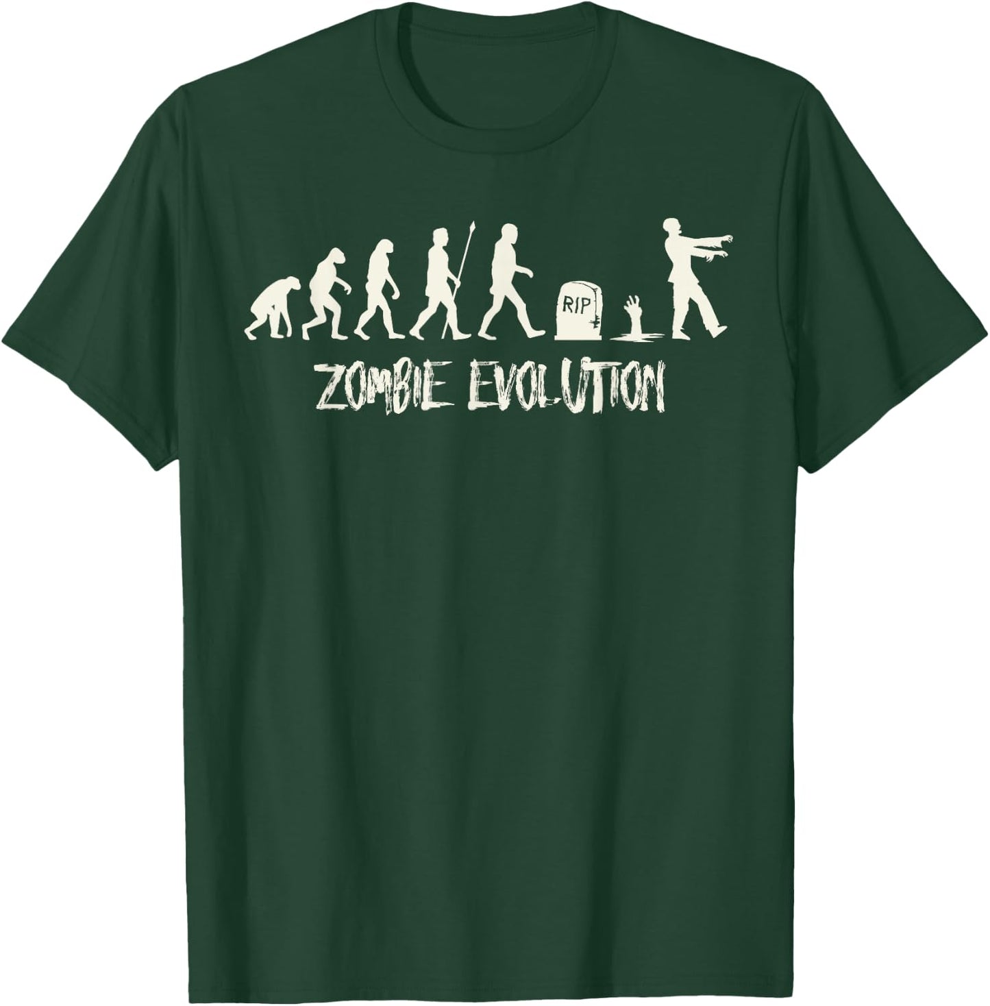 Cute Evolution Of The Zombie - Funny Scary Gift T-Shirt - T-Shirt | Forest