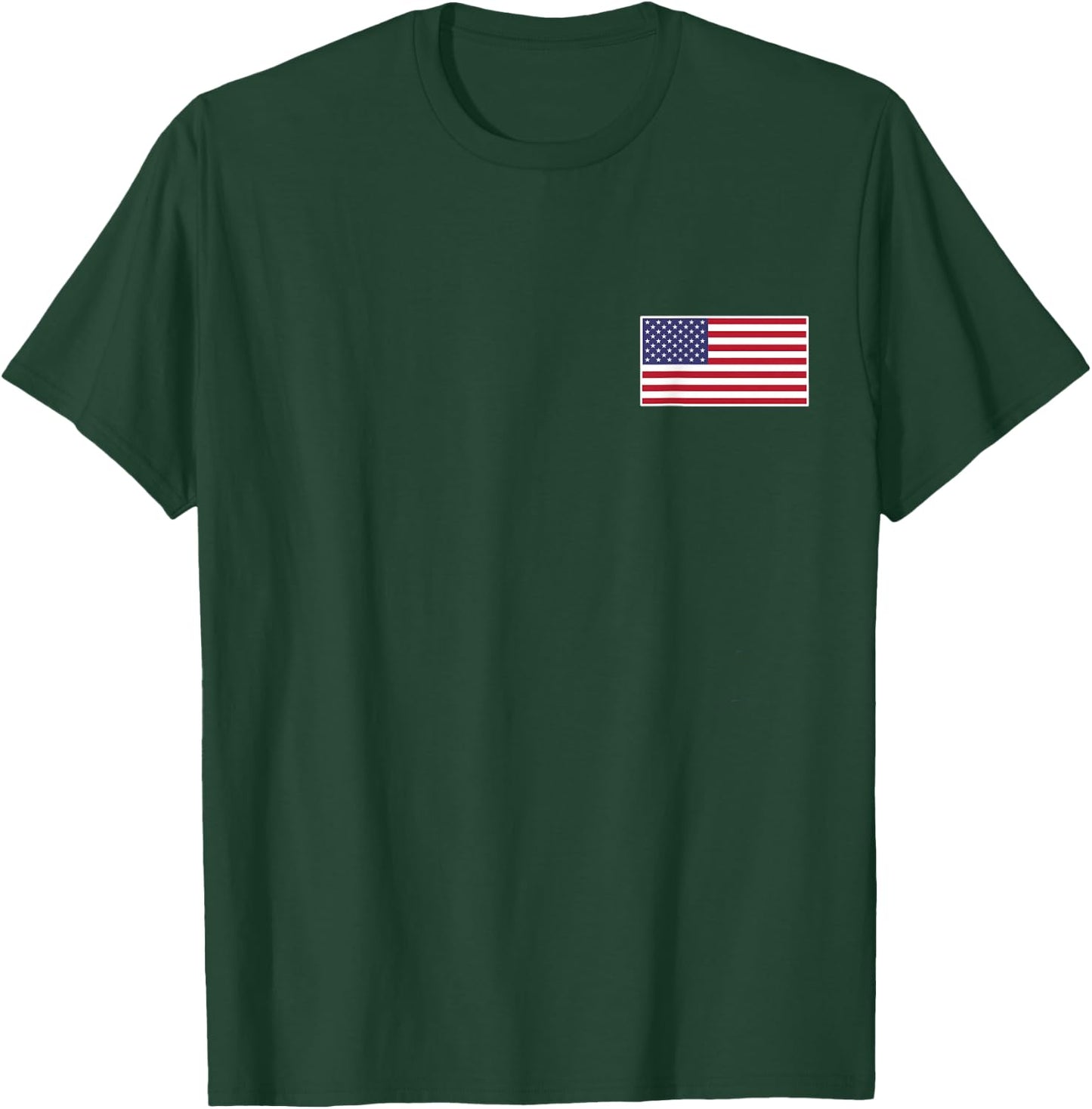 American Flag Cool Patriotic USA Flags Men Women T-Shirt - T-Shirt | Forest