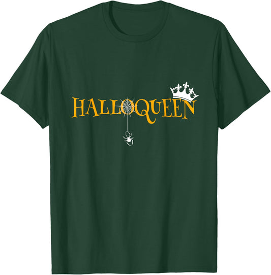 Funny Halloqueen Halloween Queen T-Shirt - T-Shirt | Forest