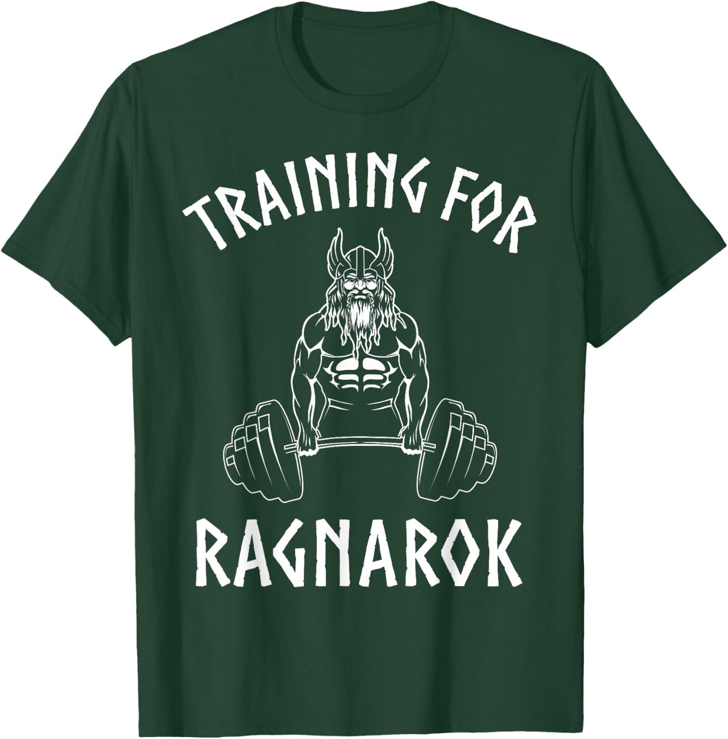 Viking Training For Ragnarok Shirt Norse Gym T-Shirt - T-Shirt | Forest