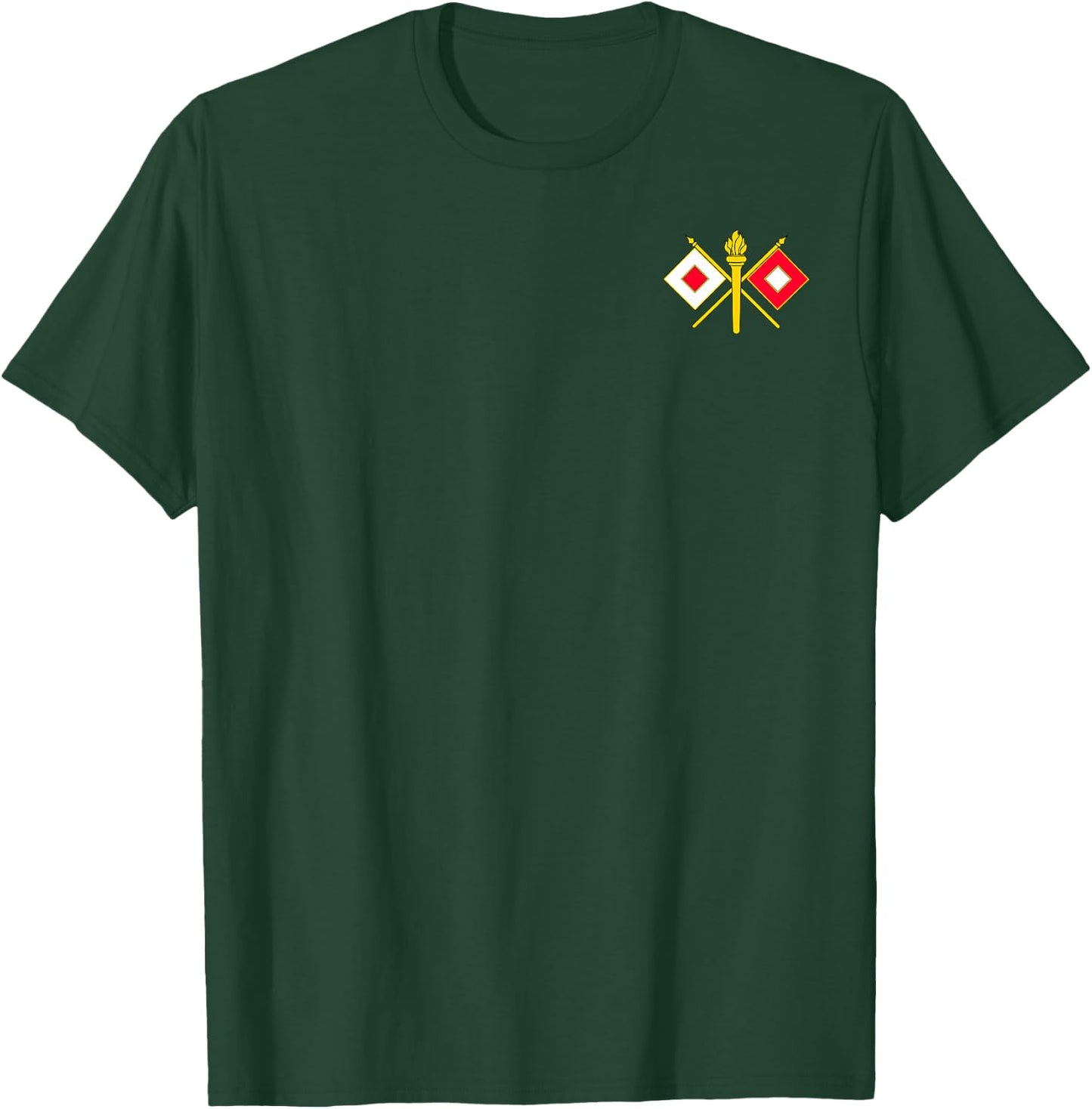 Army Signal Corps Branch Military Veteran Morale T-Shirt - T-Shirt | Forest