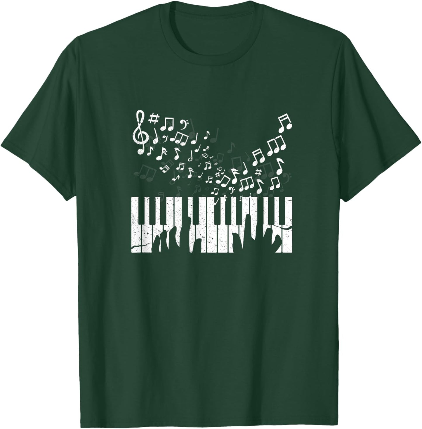Keyboard Pianist Musician Piano Keys Gift T-Shirt - T-Shirt | Forest