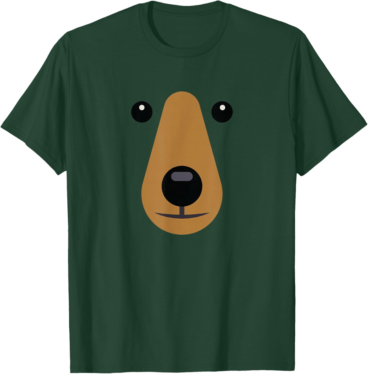 Bear Face Cute Easy Halloween Costume Kids Adults T-Shirt - T-Shirt | Forest