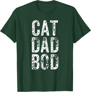 Funny Cat Dad Bod Pet Owner Fitness Gym Gift Women Girls Kids T-Shirt - T-Shirt | Forest