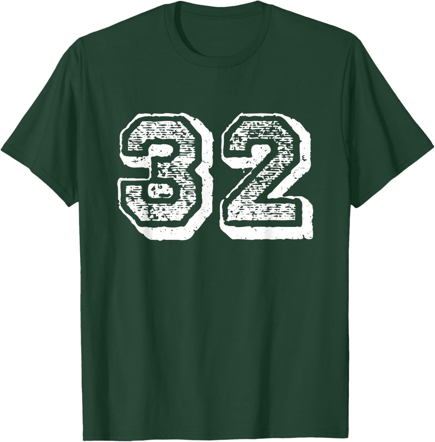 Number 32 Sports Jersey Player #32 Fan FRONT Print Vintage T-Shirt - T-Shirt | Forest