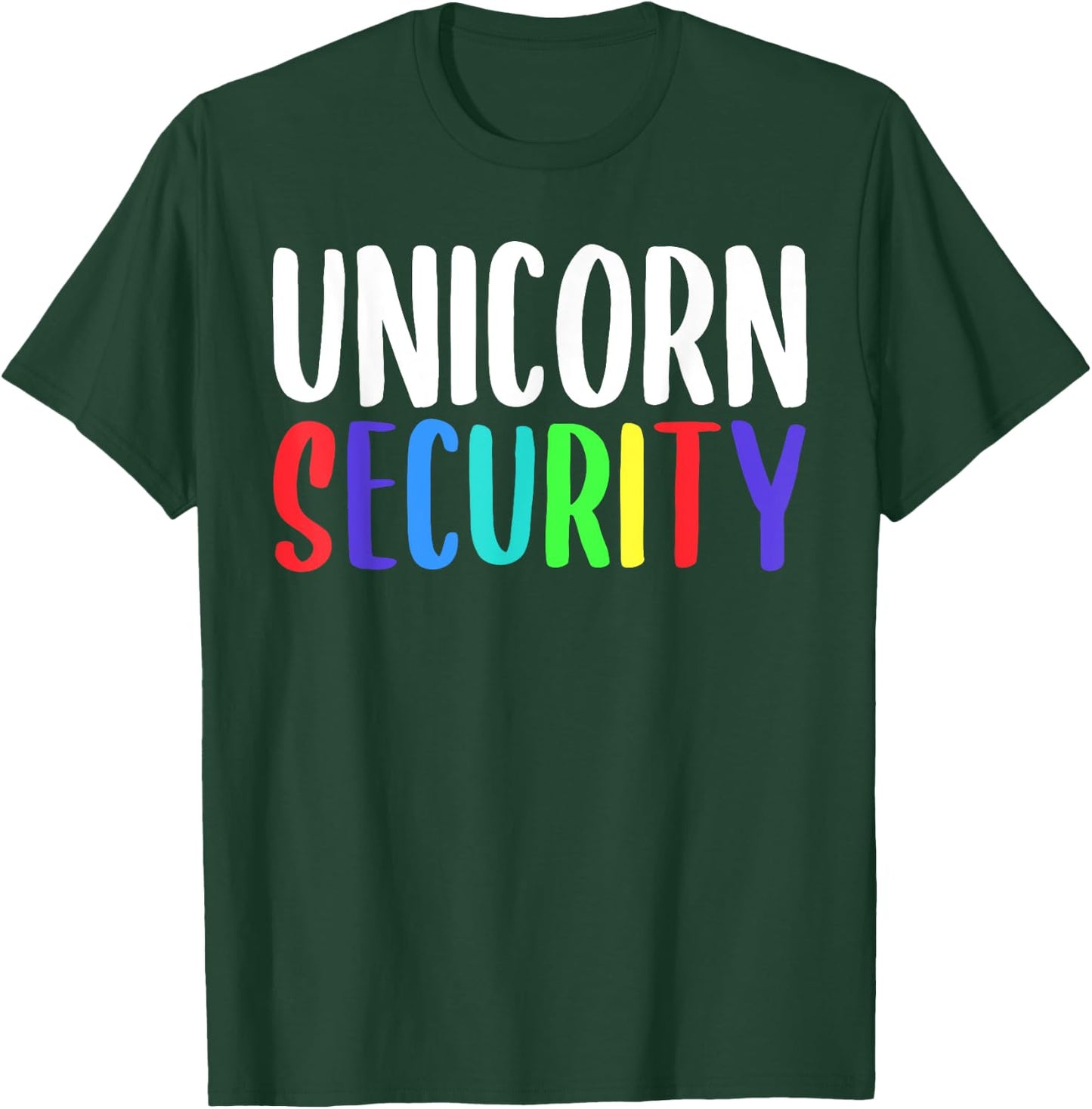 Unicorn Security Rainbow Halloween Costume T-Shirt - T-Shirt | Forest