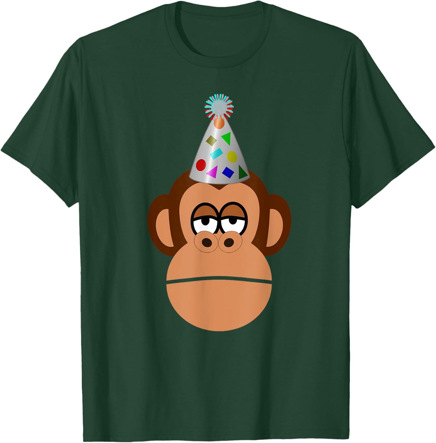Birthday monkey in party hat T-Shirt - T-Shirt | Forest