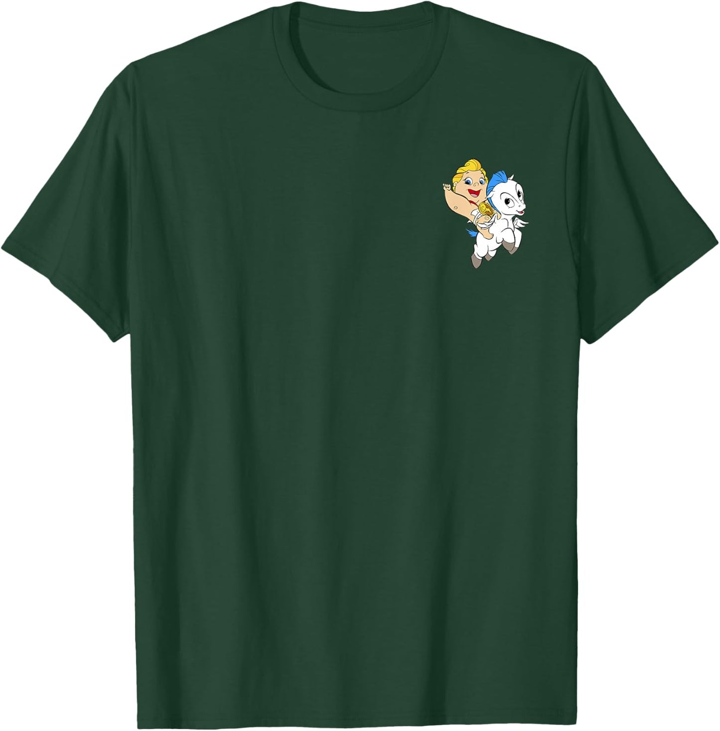 Disney Hercules Pocket Baby Riding Pegasus Small T-Shirt - T-Shirt | Forest