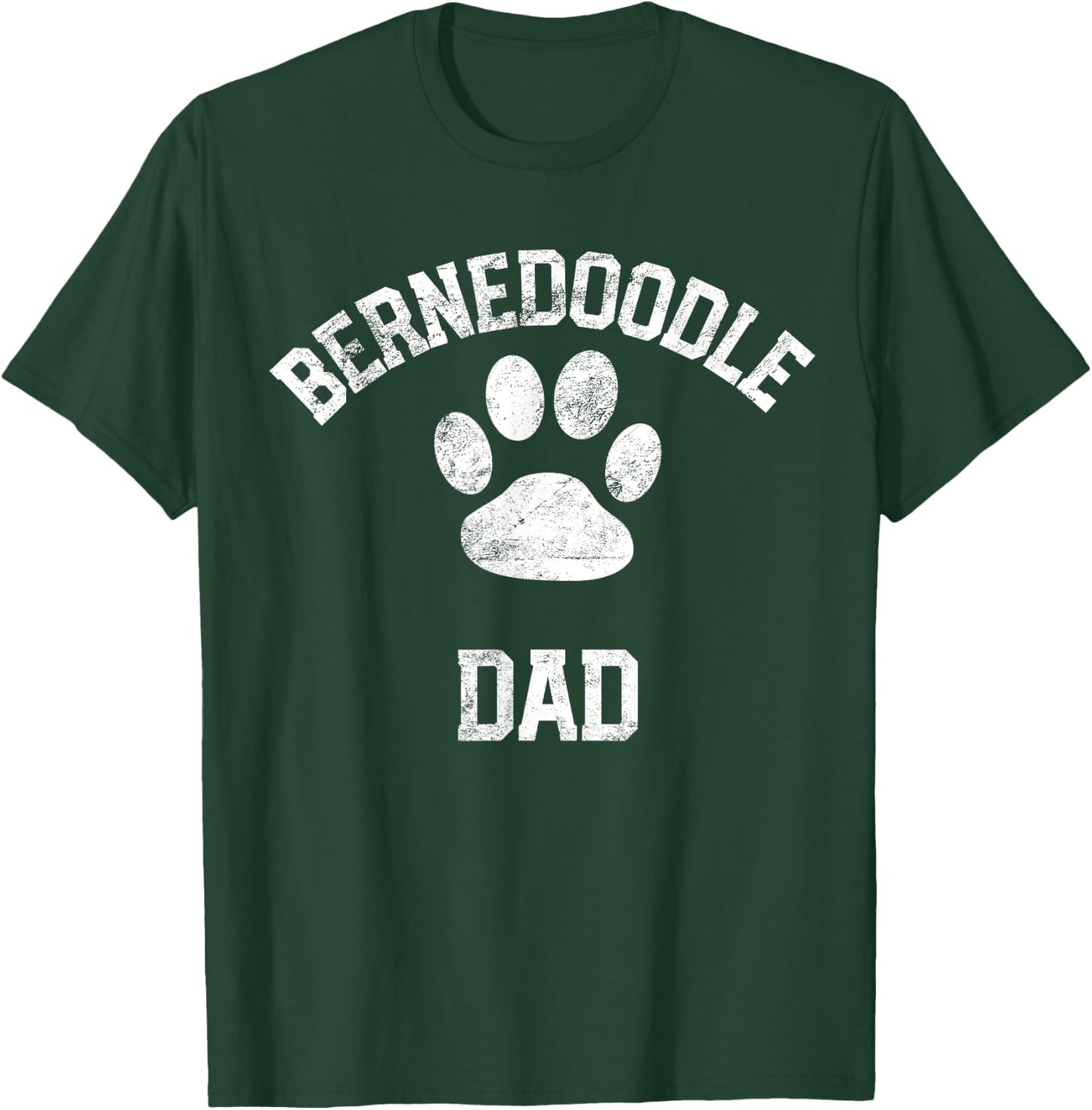 Bernedoodle Dad Shirt Distressed Vintage Look T-Shirt - T-Shirt | Forest