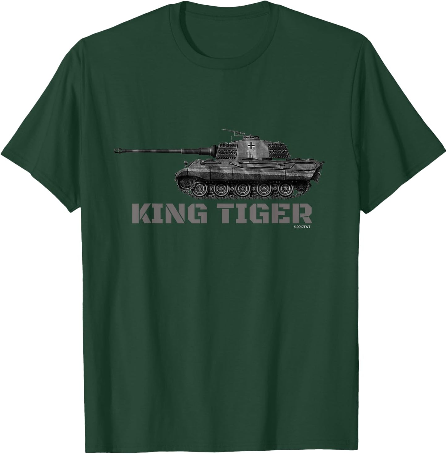 Panzer King Tiger WW2 German Tank T-Shirt - T-Shirt | Forest