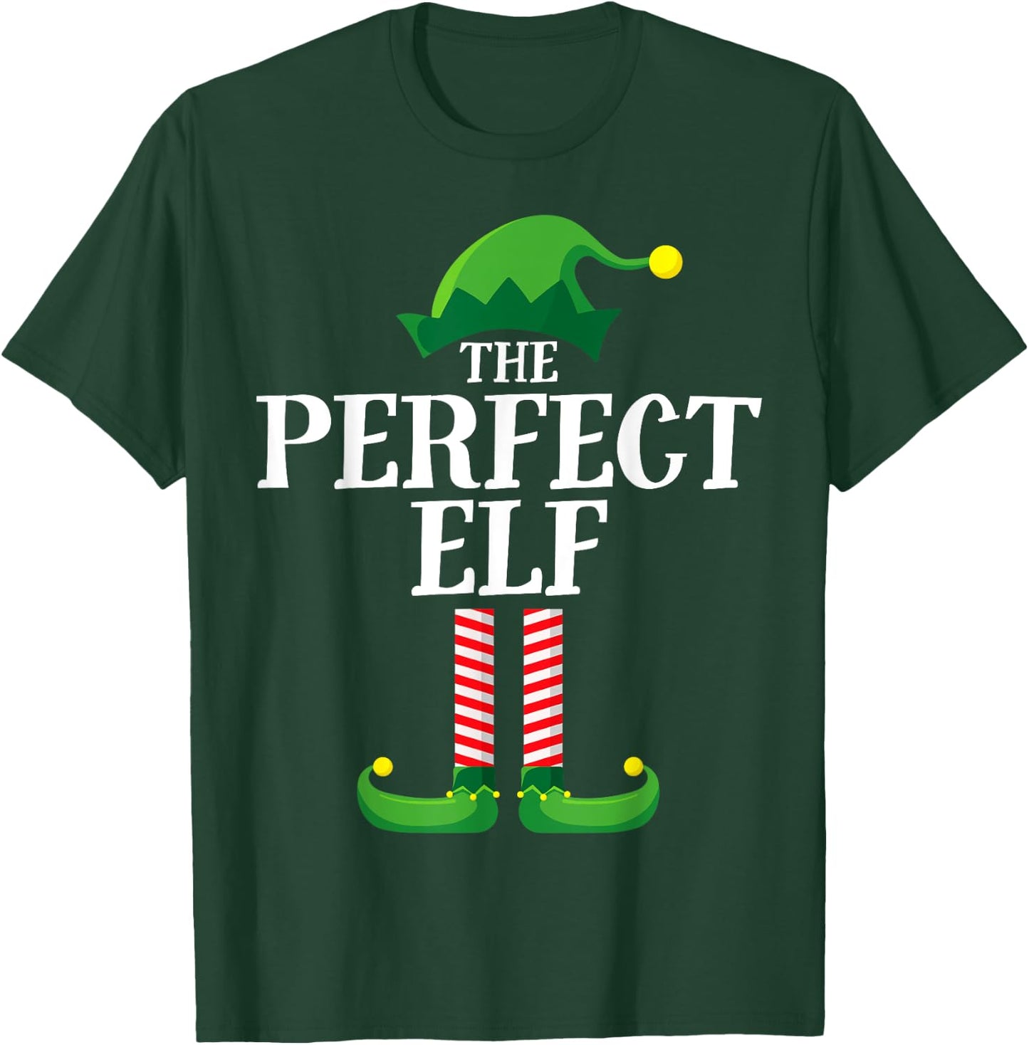 Perfect Elf Matching Family Group Christmas Party Pyjamas T-Shirt - T-Shirt | Forest