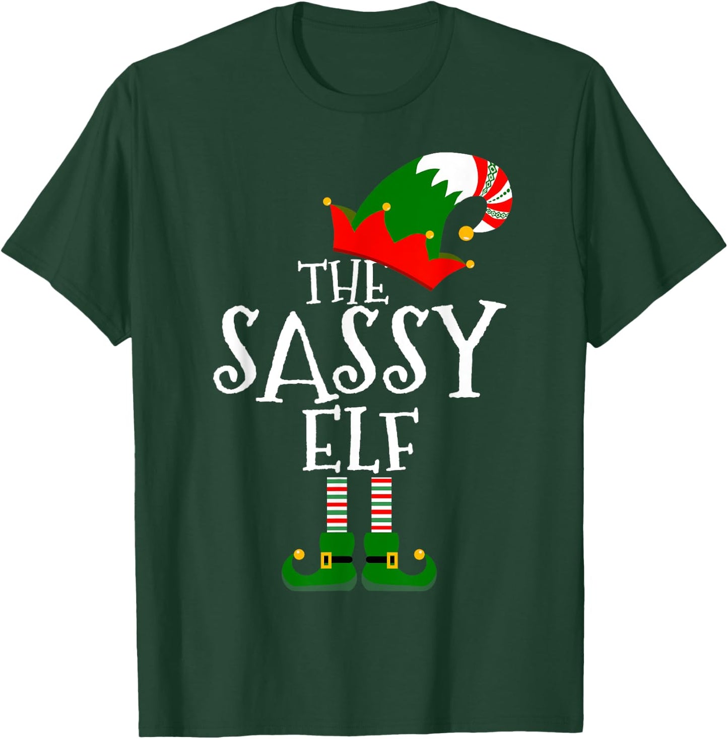 Funny The Sassy Elf Matching Family Group Gift Christmas T-Shirt - T-Shirt | Forest