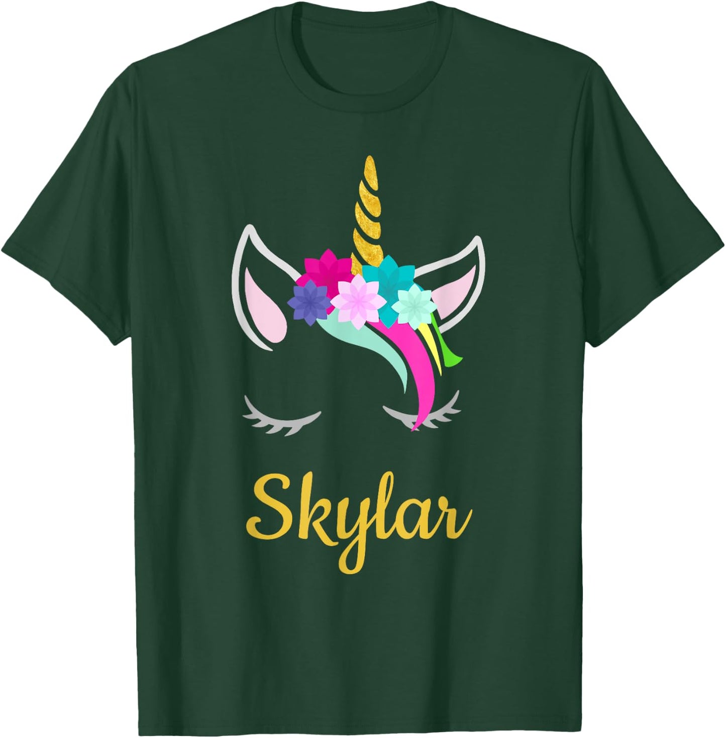 Skylar Unicorn Name Shirt for Skylar T-Shirt - T-Shirt | Forest