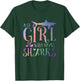 Just A Girl Who Loves Sharks Funny Watercolor Fishing Gift T-Shirt - T-Shirt | Forest