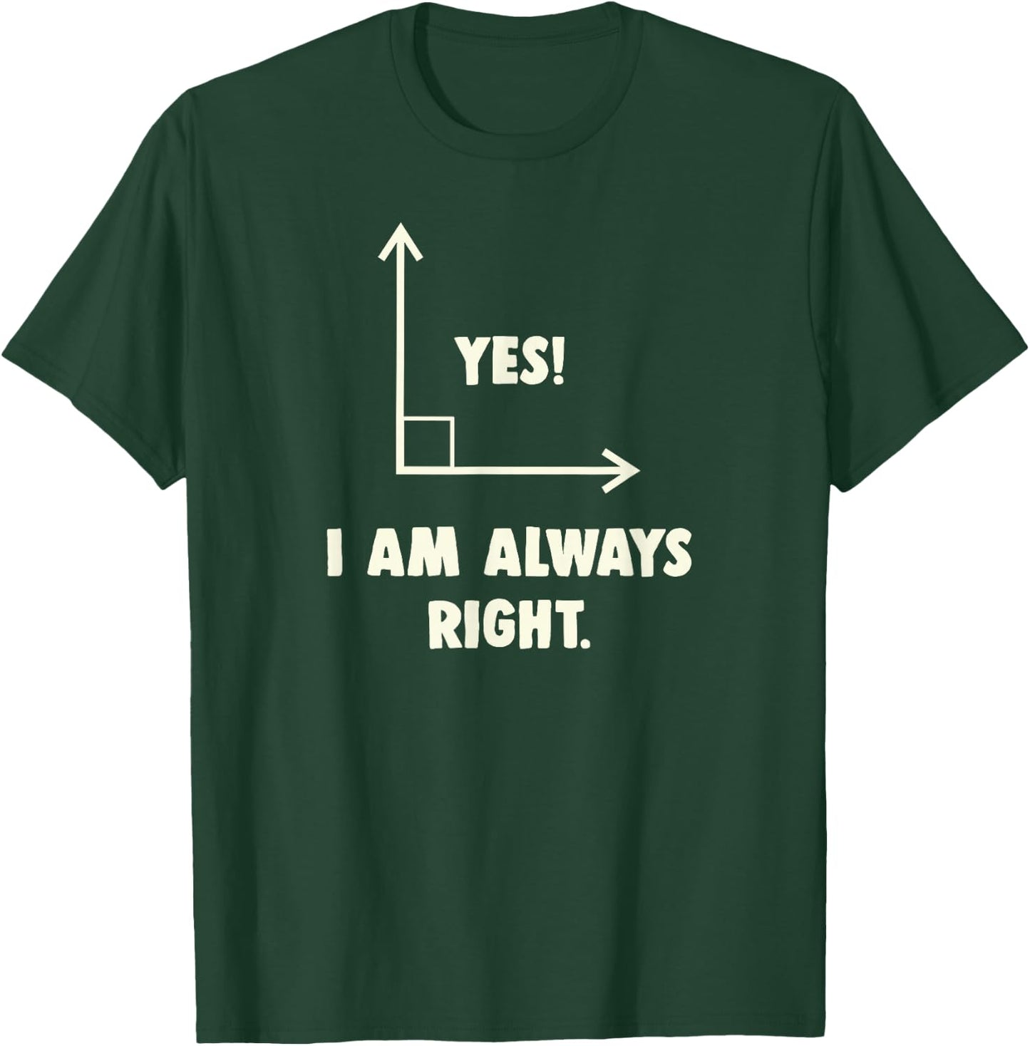 Funny Yes I Am Always Right Math T-Shirt - T-Shirt | Forest