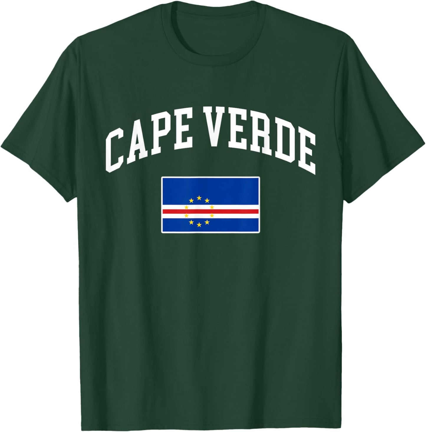 Cape Verde Flag Cape Verdean Retro Vintage Classic Graphic T-Shirt - T-Shirt | Forest