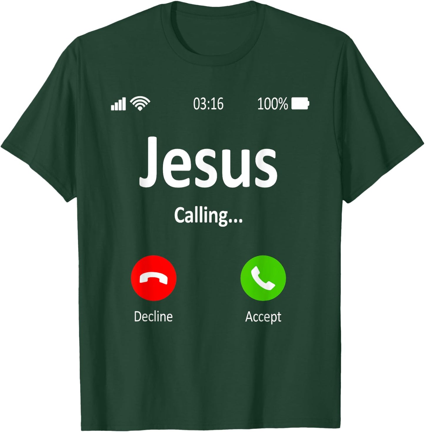 Jesus Is Calling Christian T-Shirt - T-Shirt | Forest