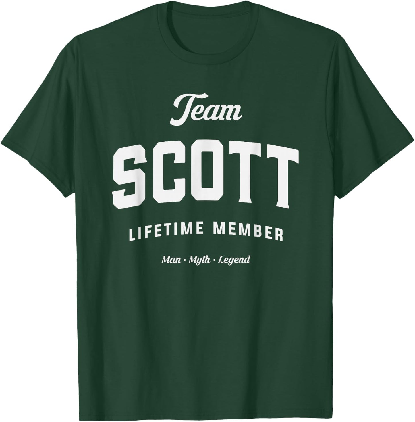 Team Scott Lifetime Member Funny Name Scott T-Shirt - T-Shirt | Forest
