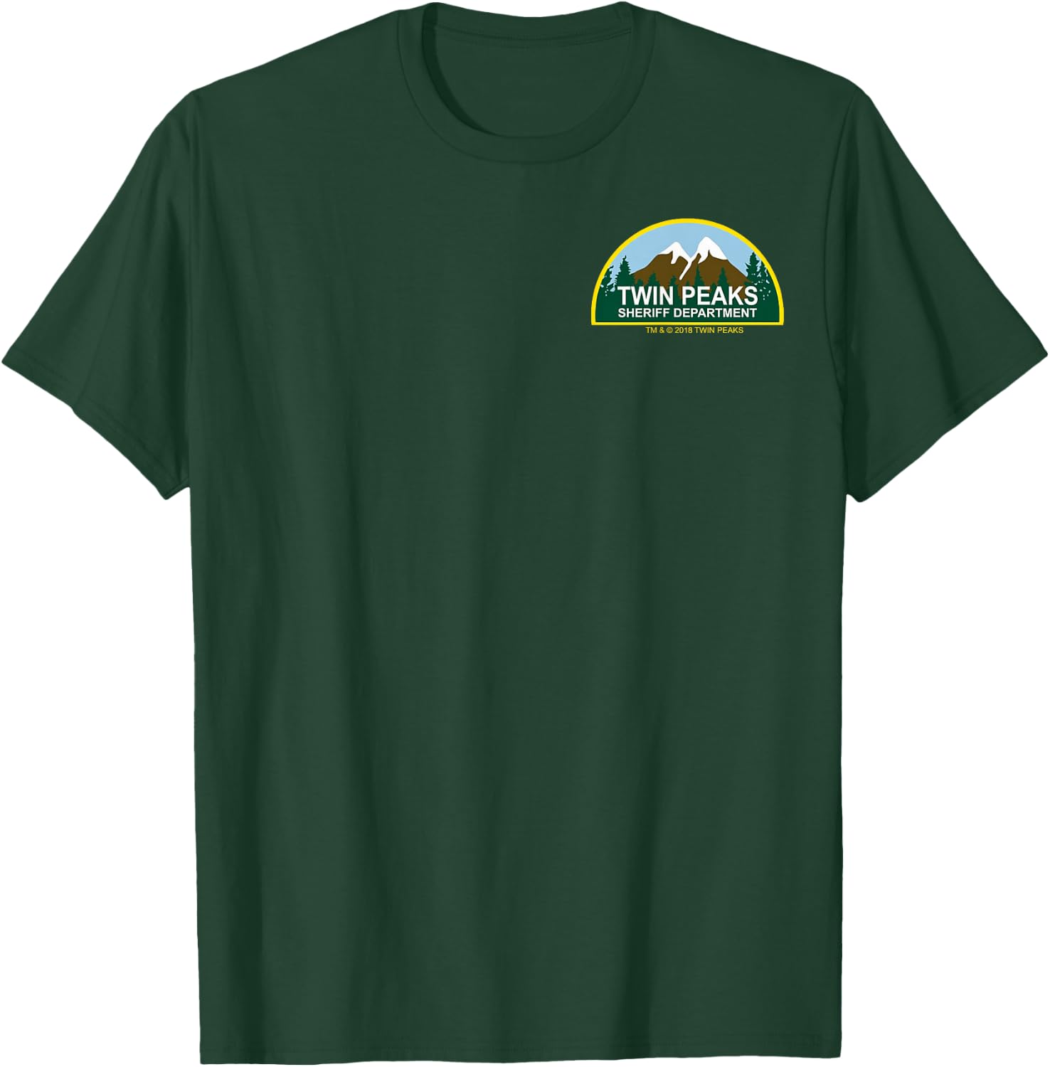 Twin Peaks Retro Sheriff Department Pocket Badge T-Shirt - T-Shirt | Forest