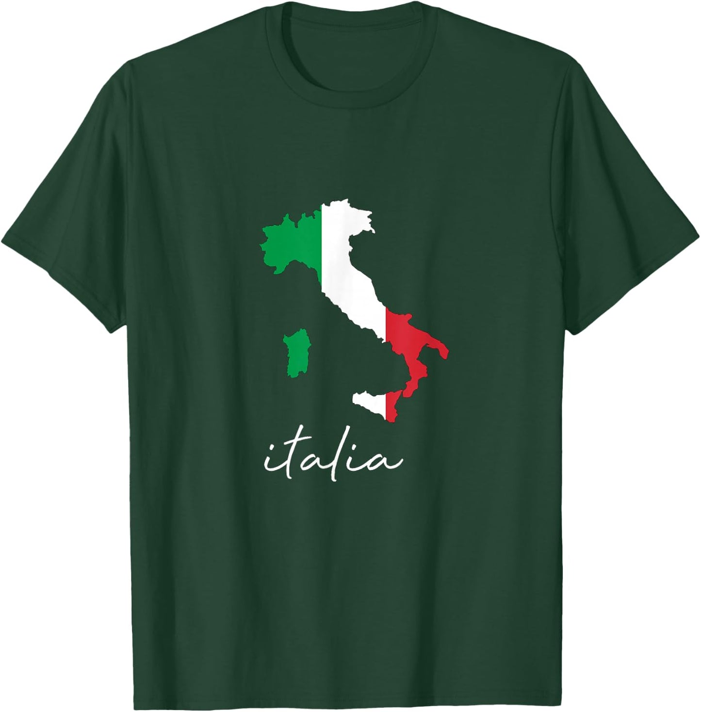 Italia Italy Flag Travel T-Shirt - T-Shirt | Forest