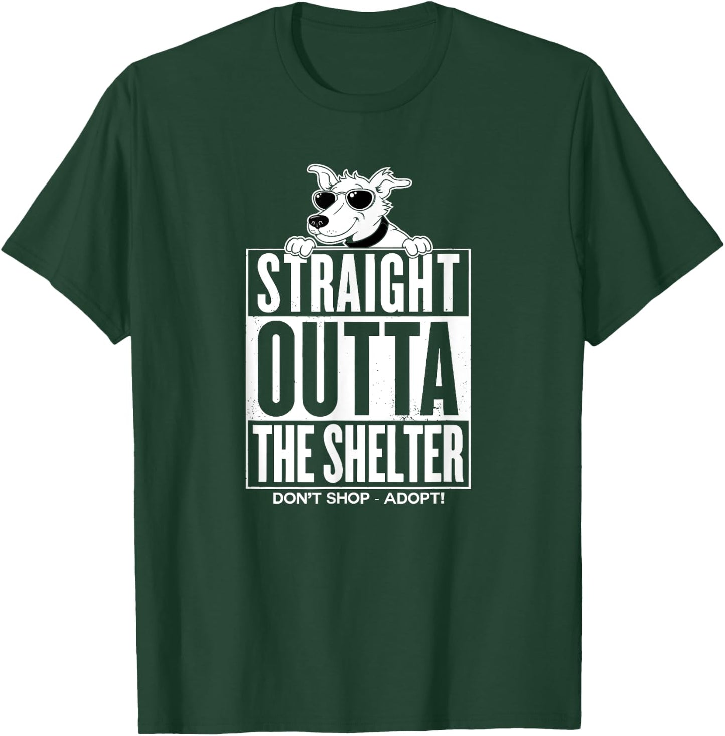 Shelter Dog Straight Outta the Shelter Women Kids T-Shirt - T-Shirt | Forest