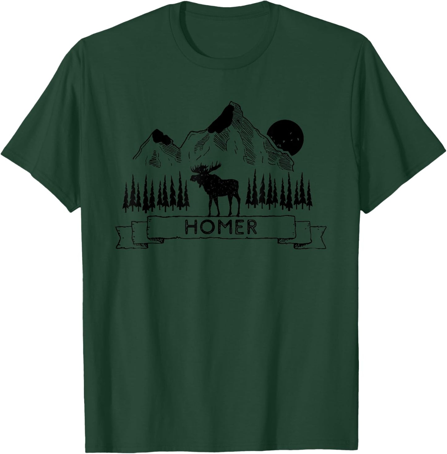 Homer Alaska Shirt Men Women | Homer Alaska Souvenir Gift T-Shirt - T-Shirt | Forest