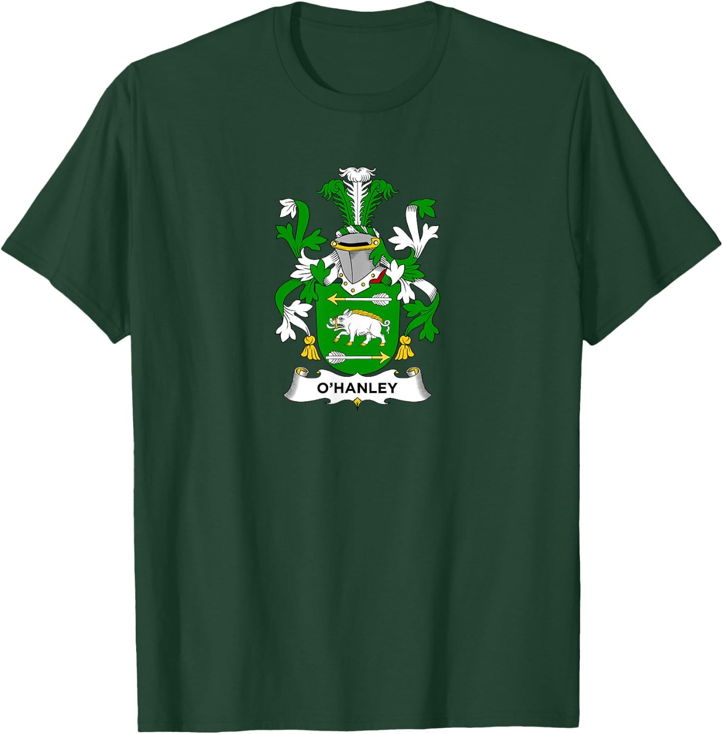 O'Hanley Coat of Arms - Family Crest T-Shirt - T-Shirt | Forest