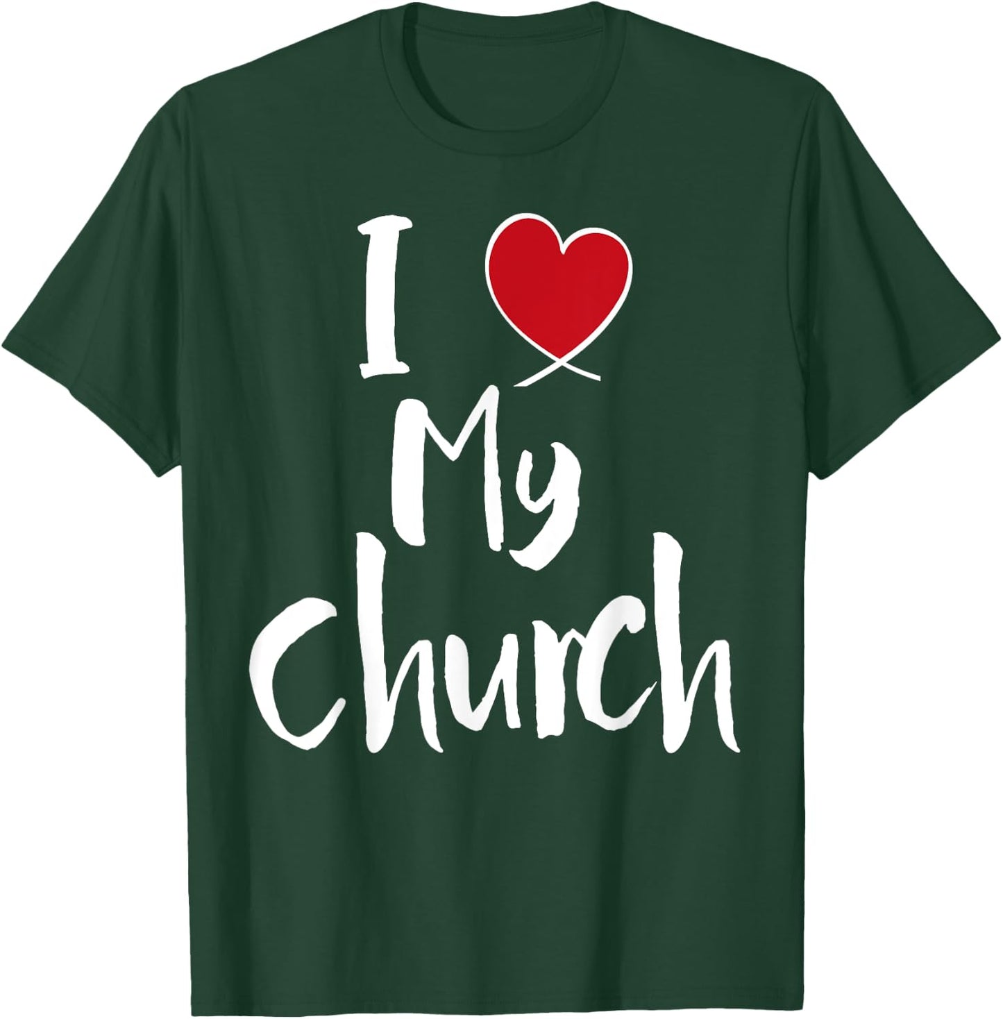 I Love My Church - Cute Christian Heart VBS T-Shirt - T-Shirt | Forest