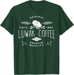 Kopi Luwak Coffee Indonesian Palm Civet Poop Arabica T-Shirt - T-Shirt | Forest