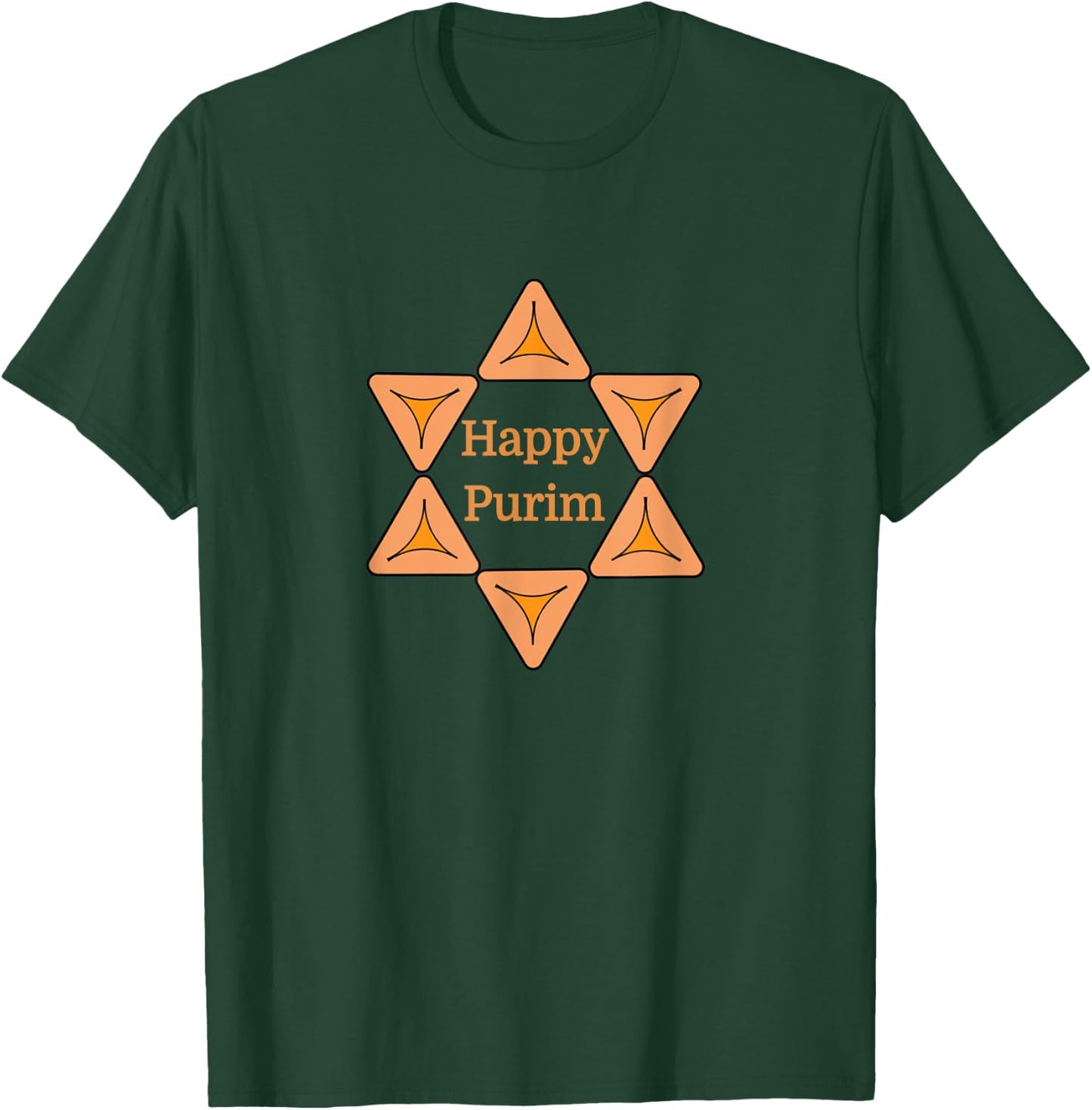 Happy Purim Hamentashen Star Of David Jewish Holiday Costume T-Shirt - T-Shirt | Forest