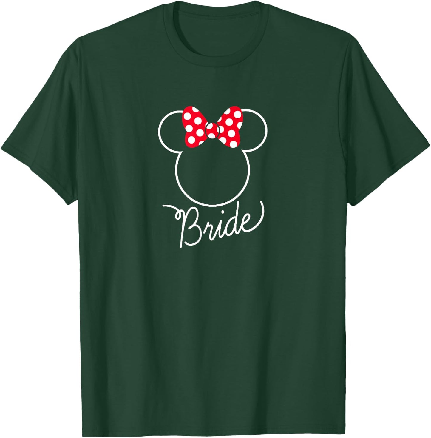 Disney Minnie Mouse Bow Bride Wedding Small T-Shirt - T-Shirt | Forest