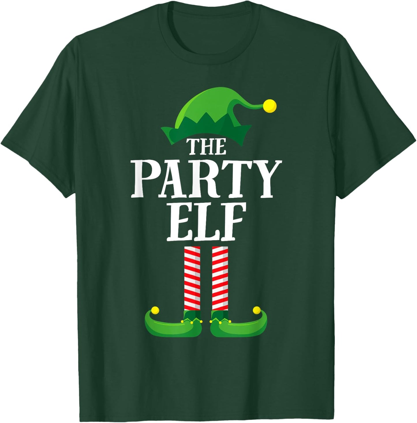 Party Elf Matching Family Group Christmas Funny Elf T-Shirt - T-Shirt | Forest