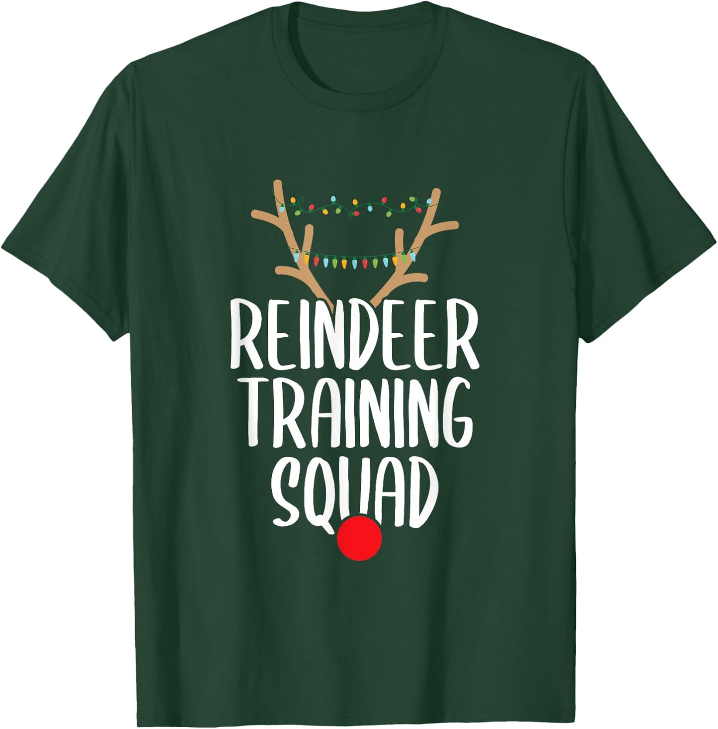 Reindeer Training Squad Christmas Running Family Santa Gift T-Shirt - T-Shirt | Forest