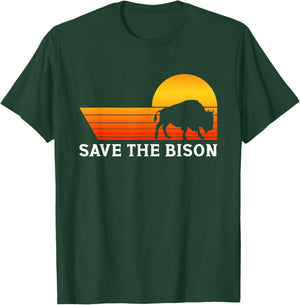 Save The Bison - Bison Buffalo T-Shirt - T-Shirt | Forest