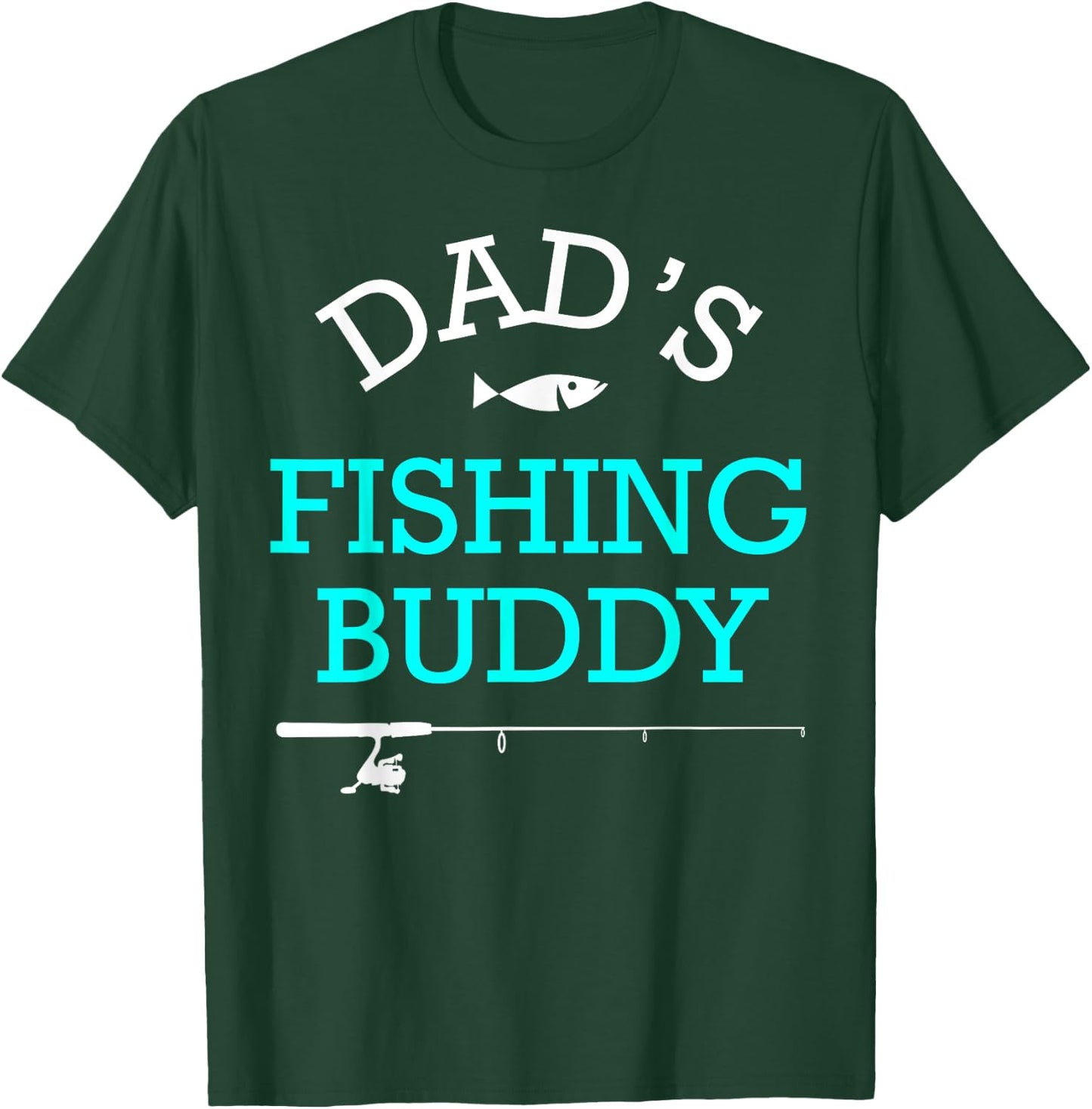 Dads Fishing Buddy Cute Kids Gift T-Shirt - T-Shirt | Forest