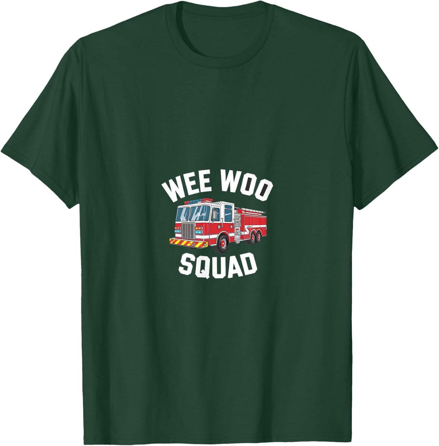 Funny Firefighter Art Women Kids Fire Truck Fireman T-Shirt - T-Shirt | Forest