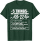 5 Things You Should Know About My Wife T-Shirt - T-Shirt | Forest