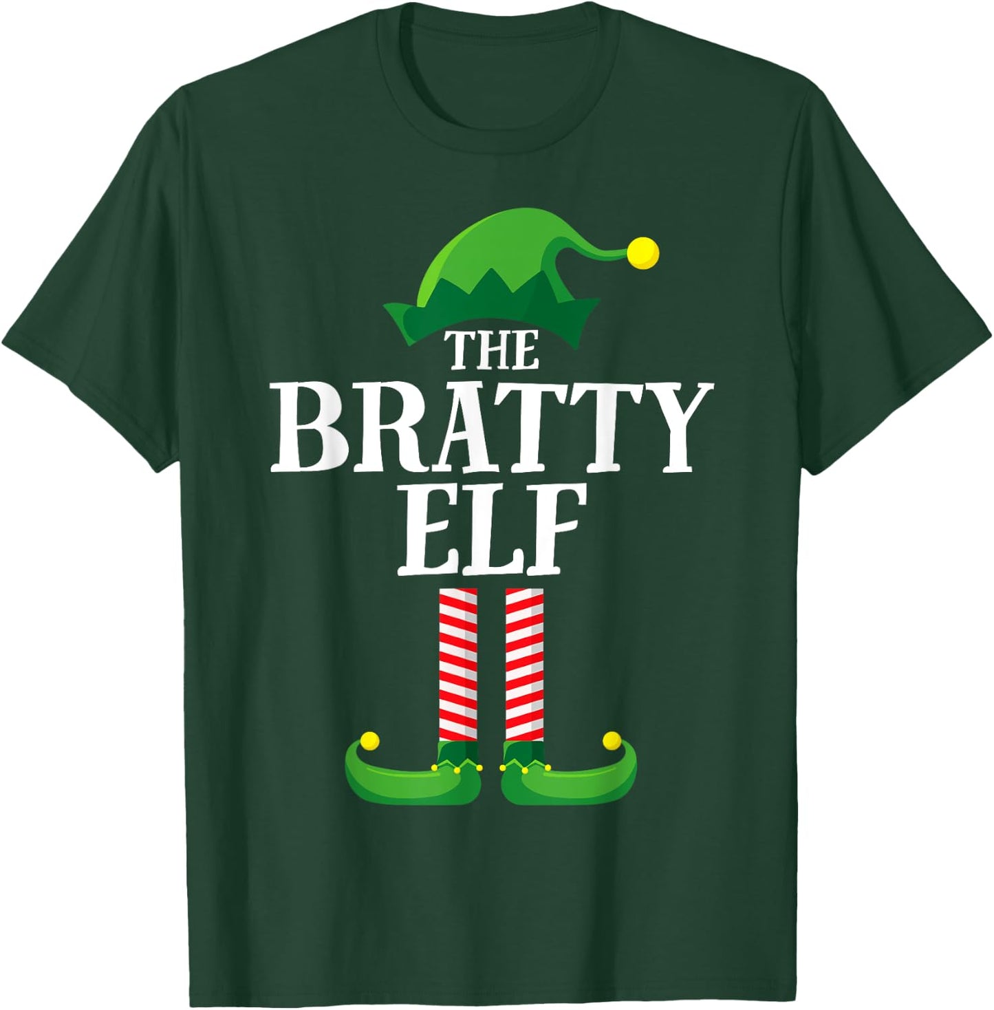 Bratty Elf Matching Family Group Christmas Party Pyjamas T-Shirt - T-Shirt | Forest
