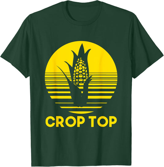 Corn Crop Top Funny Farmer Farming Corn Lover Summer Gift Men Women T-Shirt - T-Shirt | Forest