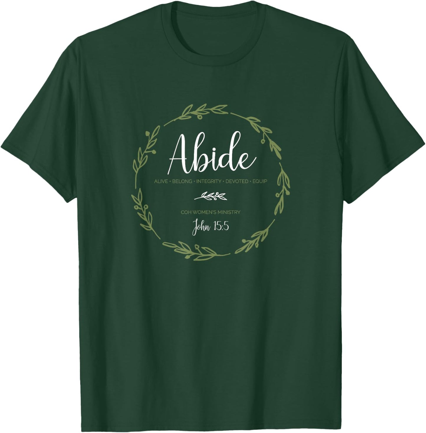 Church of the Highlands Abide Women's Ministry T-Shirt - T-Shirt | Forest