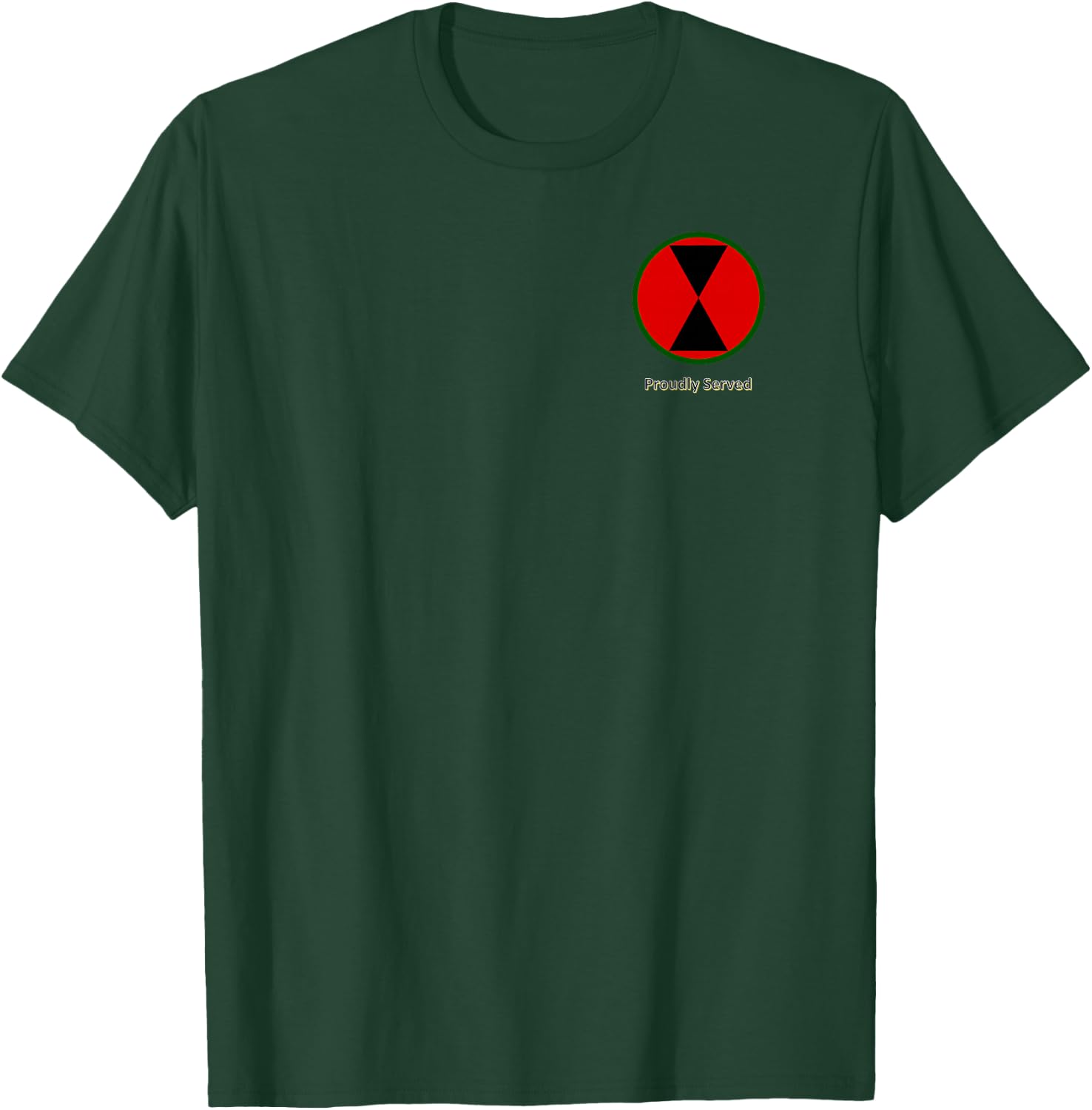 Proudly Served 7th Infantry Division White T-Shirt - T-Shirt | Forest