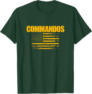 Hendersonville Commandos USA Flag Pride T-Shirt - T-Shirt | Forest