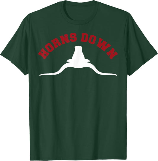 Horns Down Shirt Horns Down Texas Tuck Fexas Shirt T-Shirt - T-Shirt | Forest