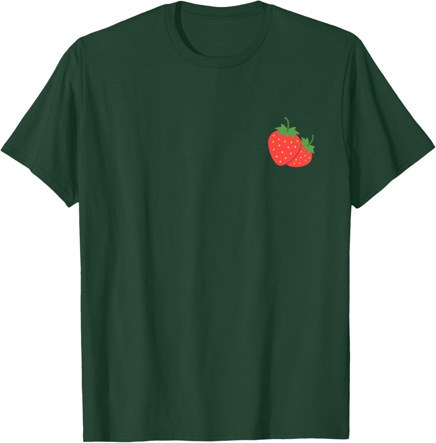 Strawberry Pocket Shirt Strawberry Art Trendy T-Shirt - T-Shirt | Forest