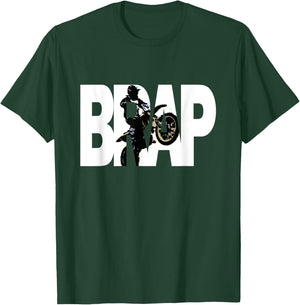 Brap Motorcycle Motocross Off-Road MX Rider T-Shirt - T-Shirt | Forest