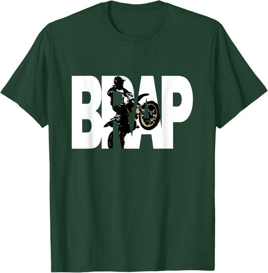 Brap Motorcycle Motocross Off-Road MX Rider T-Shirt - T-Shirt | Forest