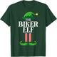 Biker Elf Matching Family Group Christmas Party Pyjamas T-Shirt - T-Shirt | Forest