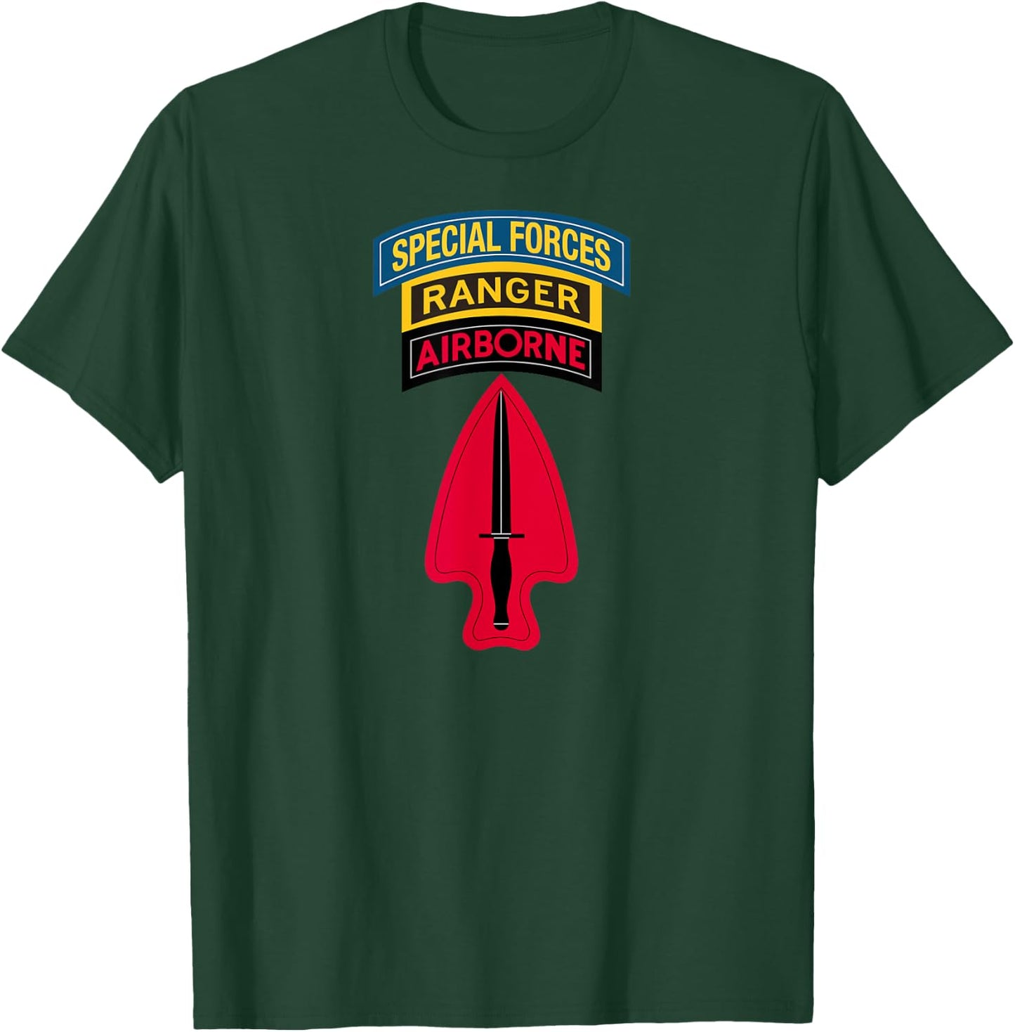 USASOC - Delta Force - Ranger SF Tab SFOD-D - Center T-Shirt - T-Shirt | Forest